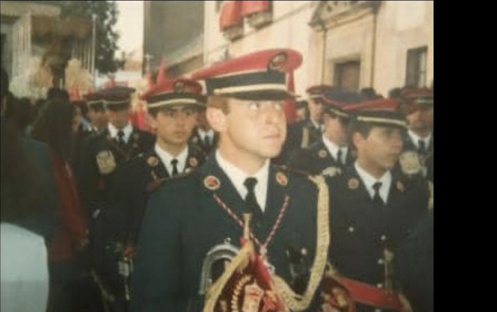 La banda con el director Rafael Luque Cabrera El Tiquita en los años 80 y 90